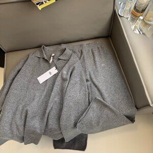 ALO Yoga Gray V-Neck Sweater